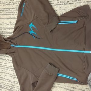 Salomon Brown and Blue full zip hoodie